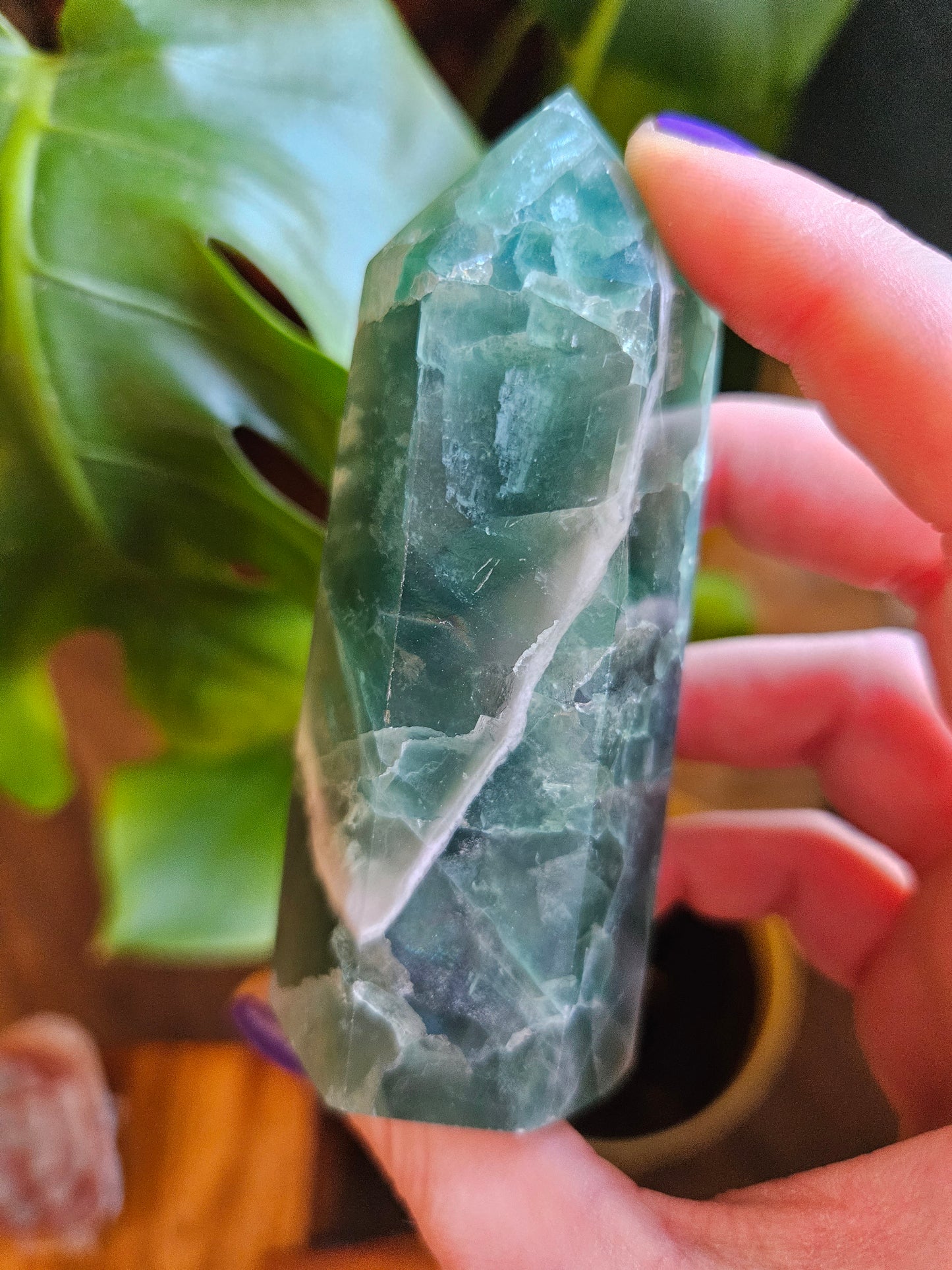 Chunky Green Fluorite tower