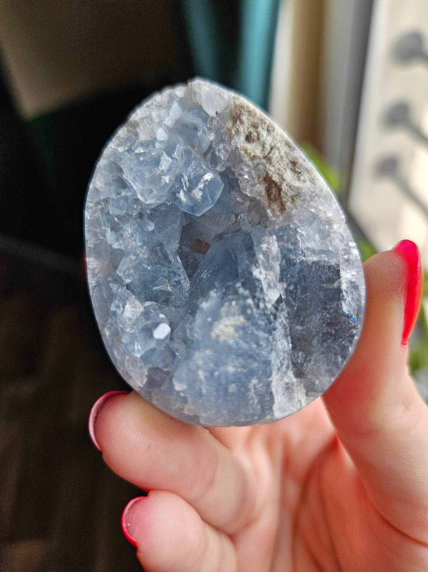 Blue Celestite egg - 157g