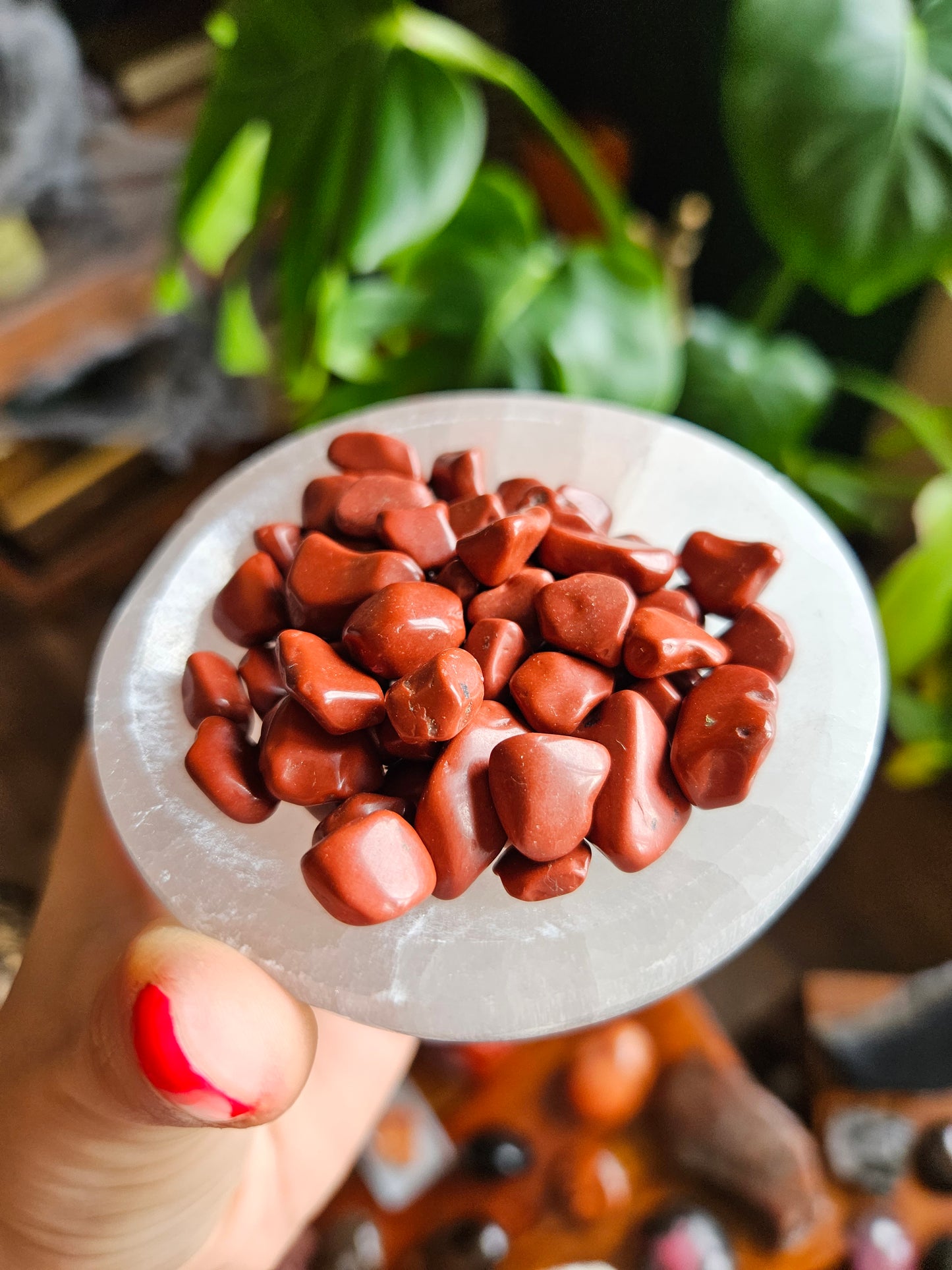Red Jasper tumble stone