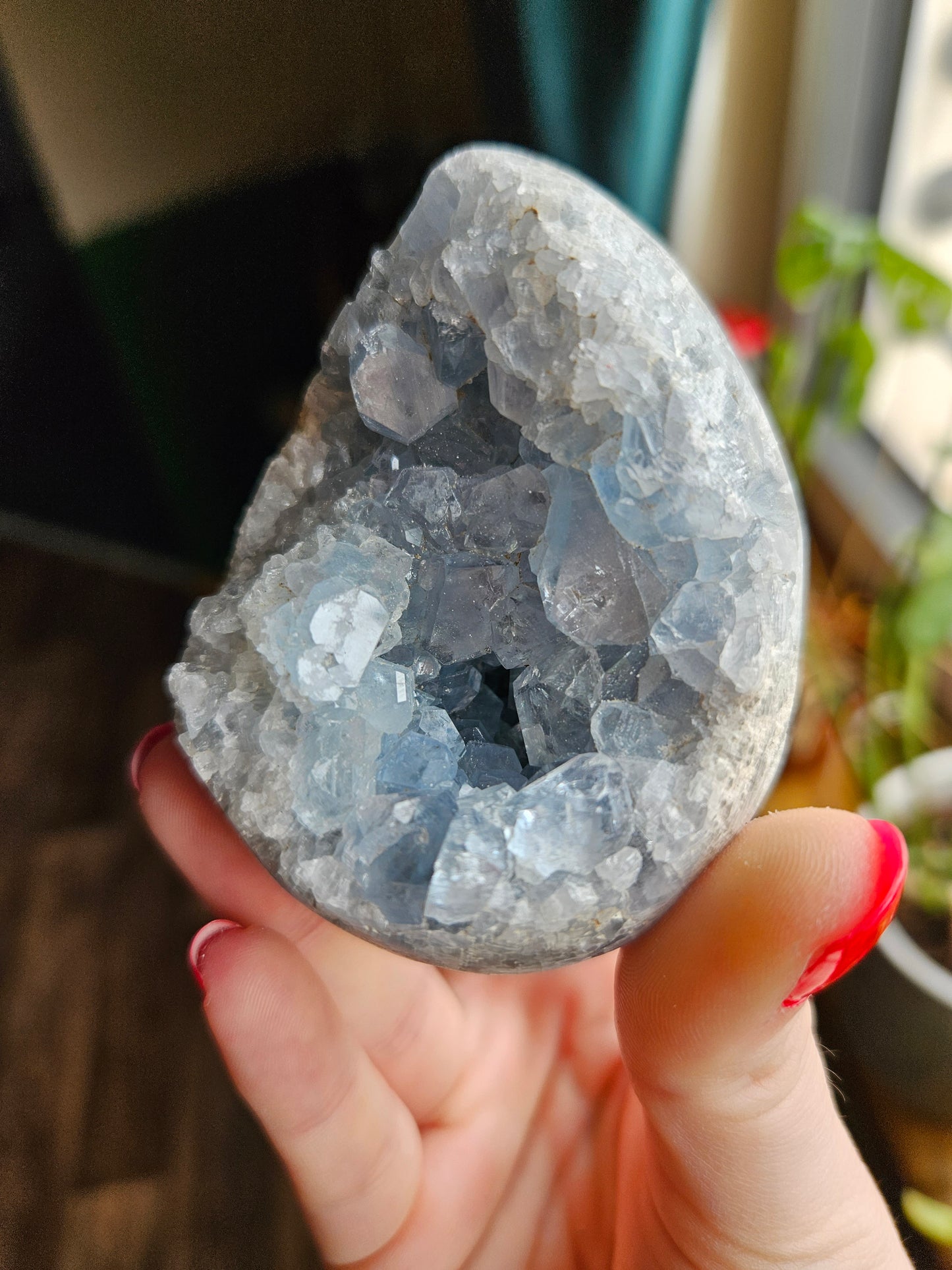 Blue Celestite egg - 315g