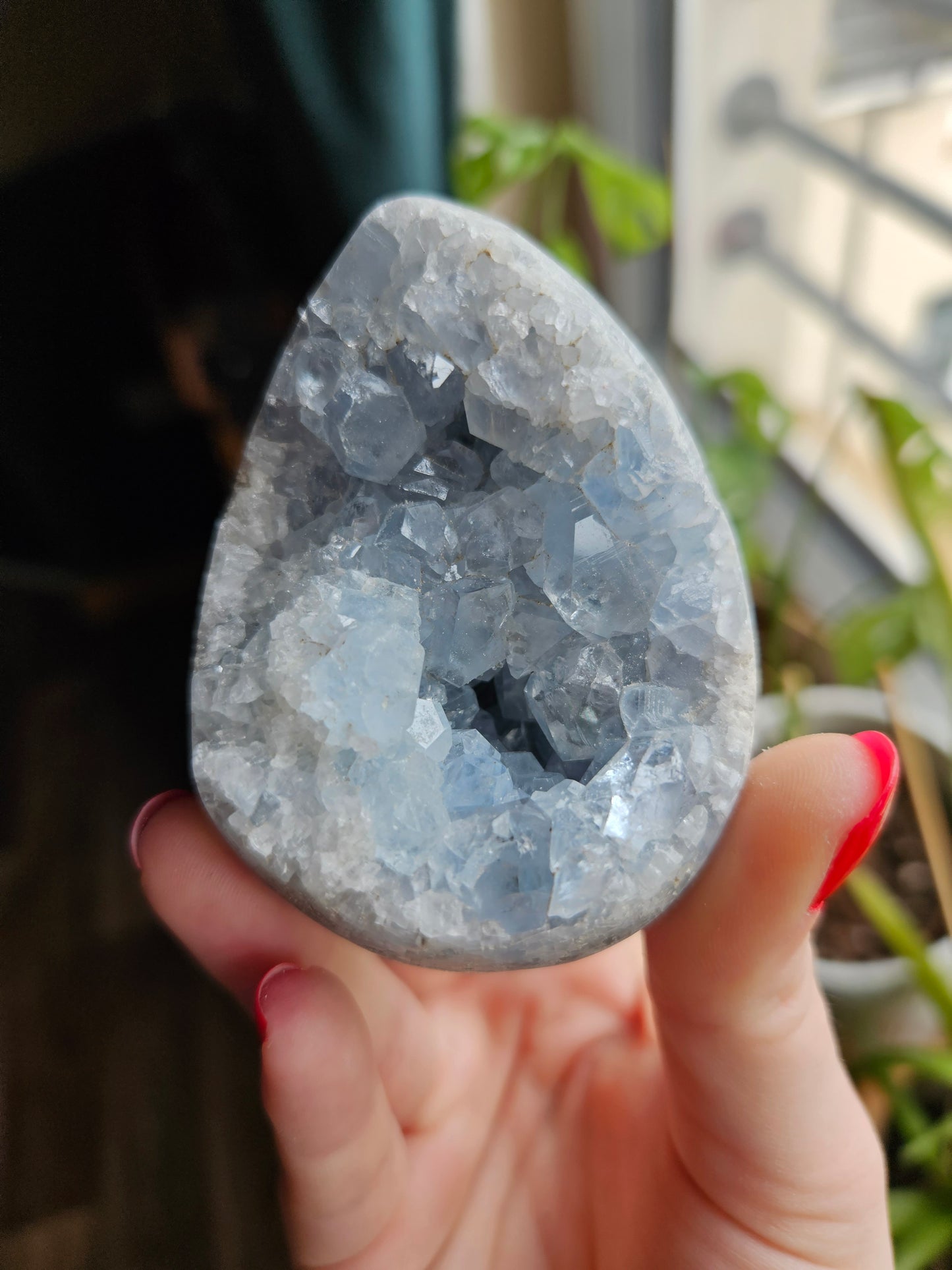 Blue Celestite egg - 315g