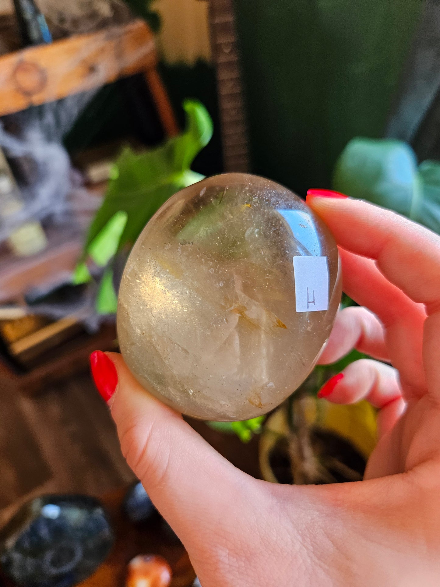 Smoky Quartz palmstone