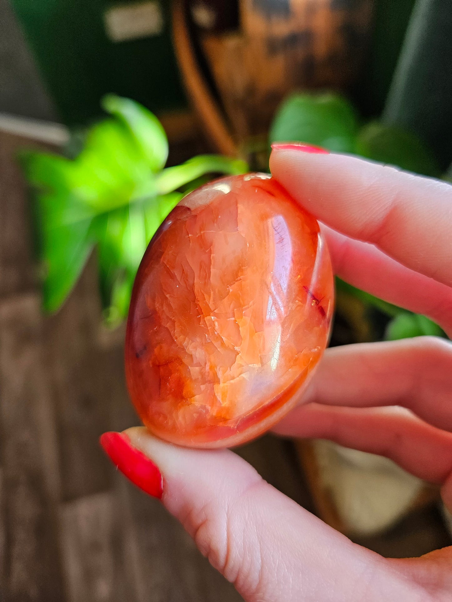 Peach Carnelian palmstone