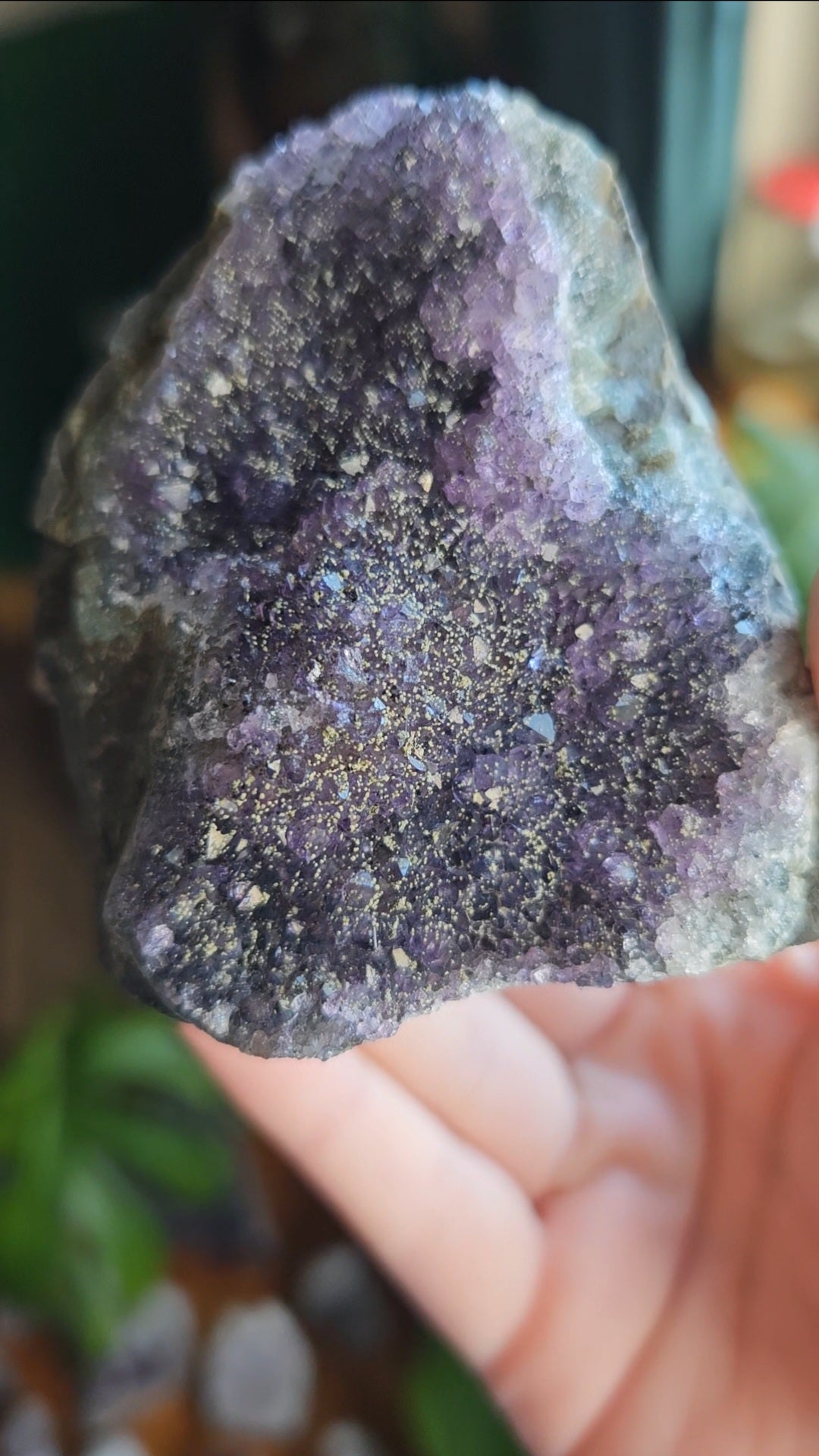 Amethyst with Hematite flakes - 224g