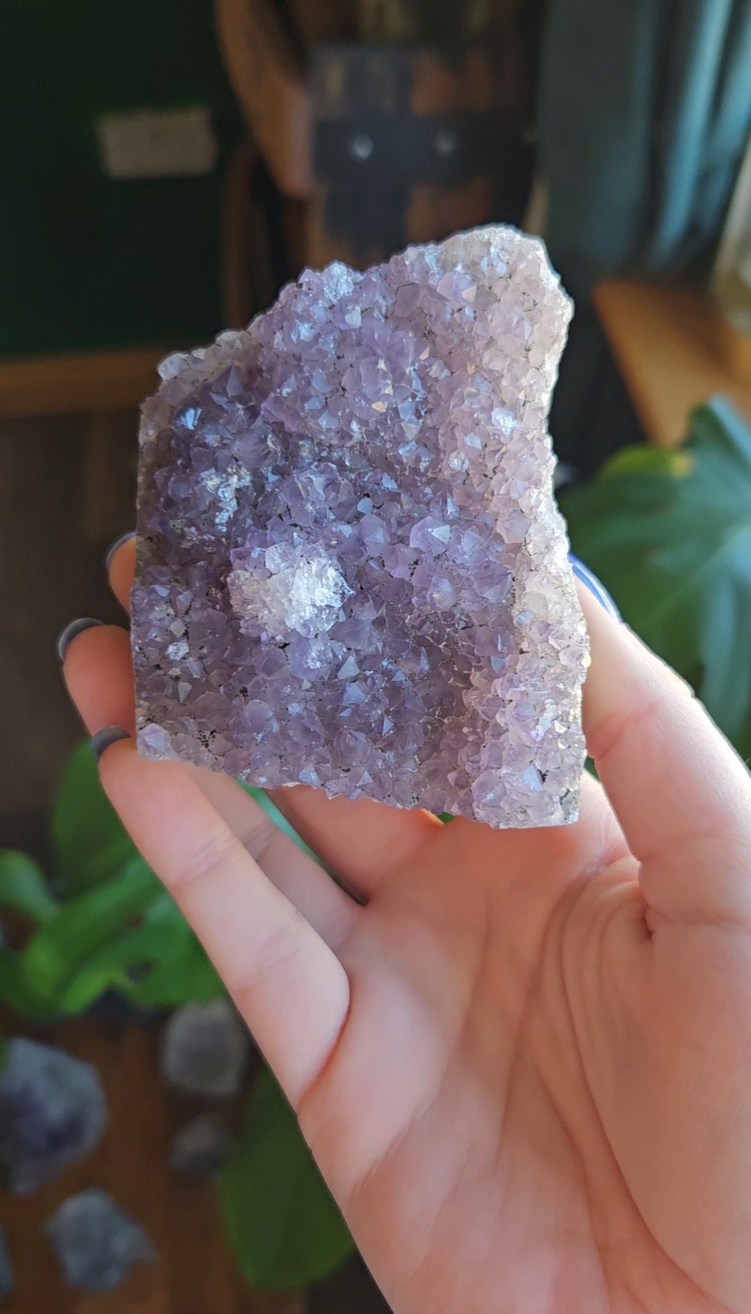 Amethyst with Quartz inclusion geode - 284g