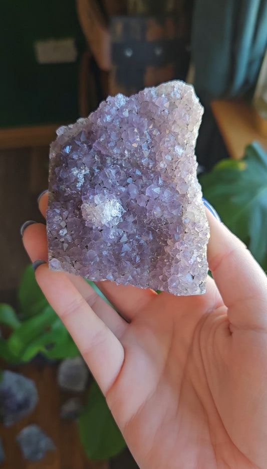 Amethyst with Quartz inclusion geode - 284g
