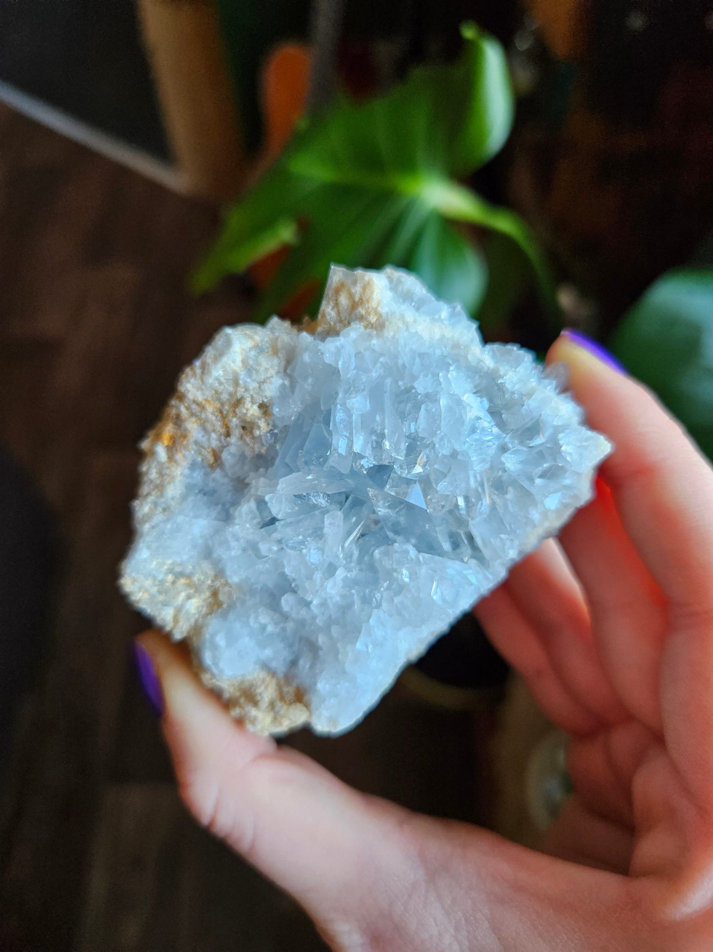 Blue Celestite geode