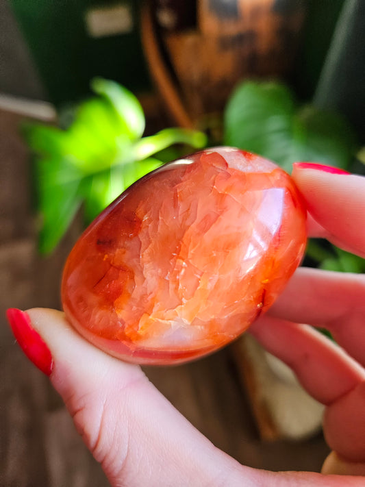 Peach Carnelian palmstone
