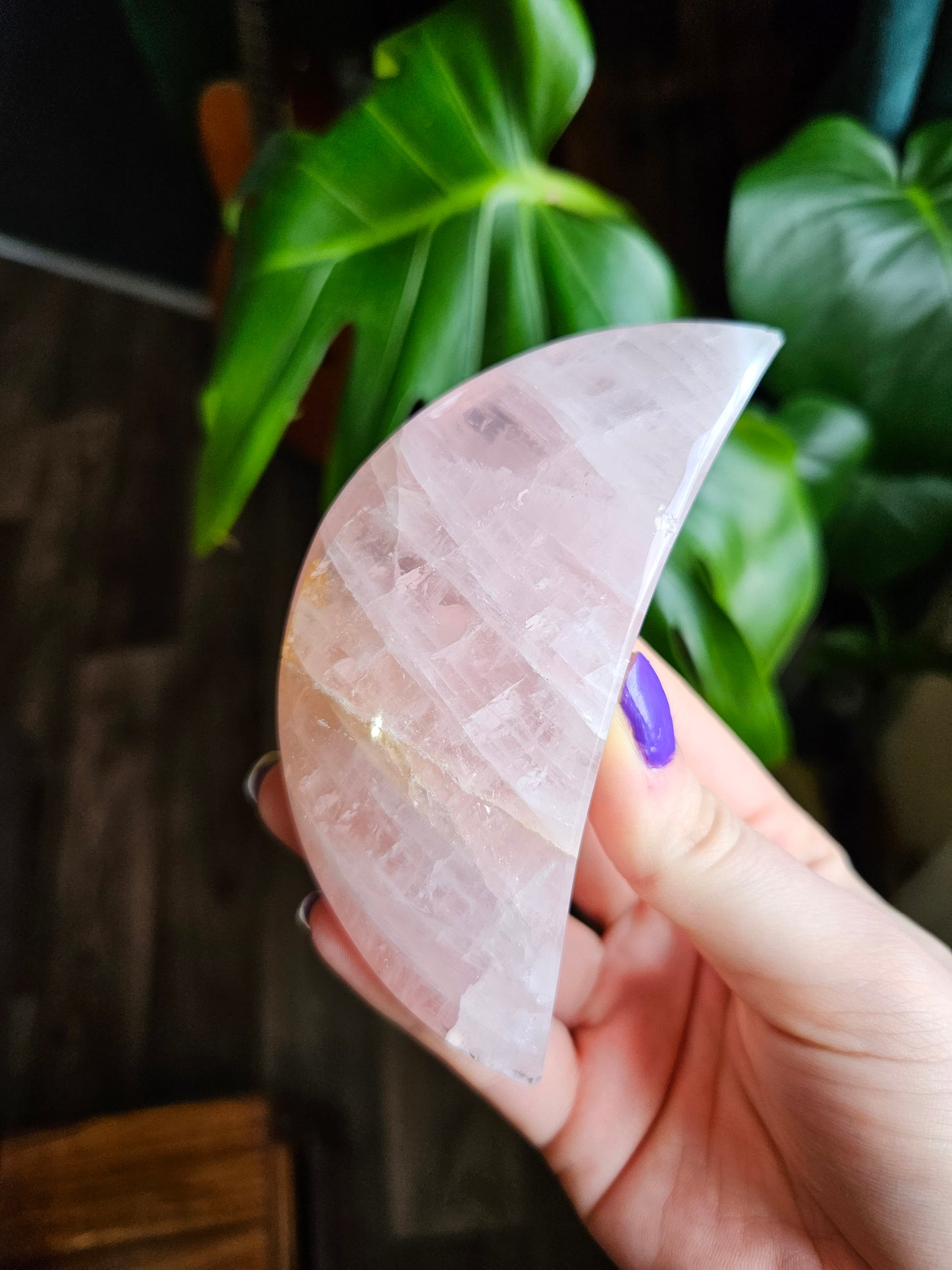 Small Rose Quartz Moon