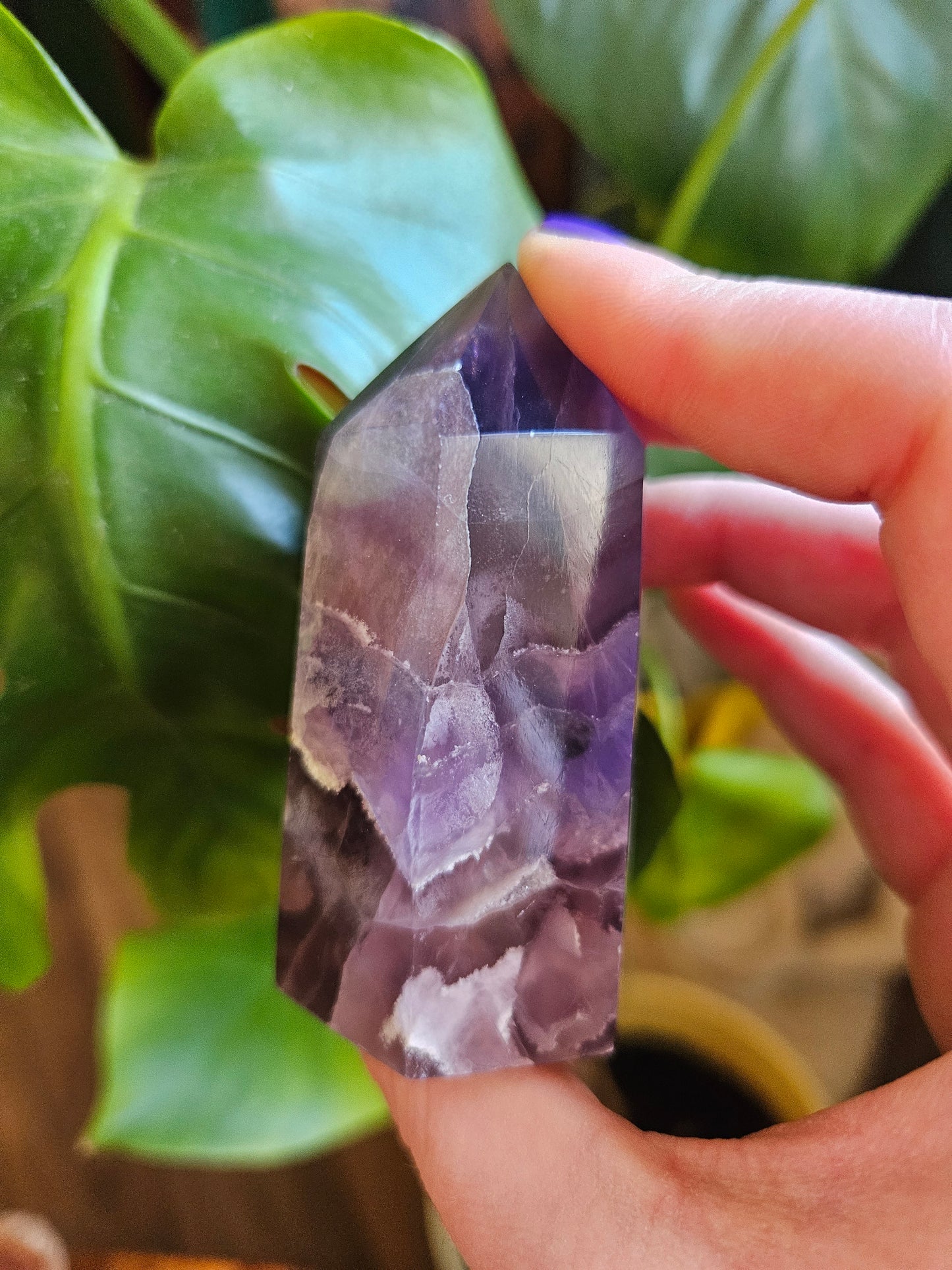Large Purple Fluorite tower