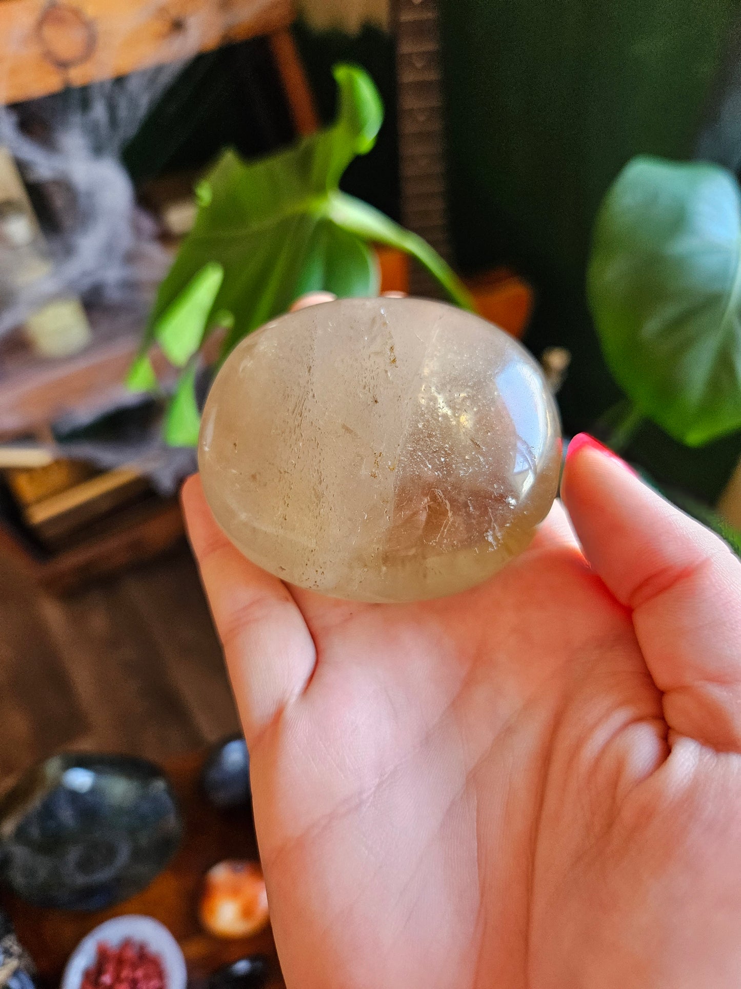 Smoky Quartz palmstone
