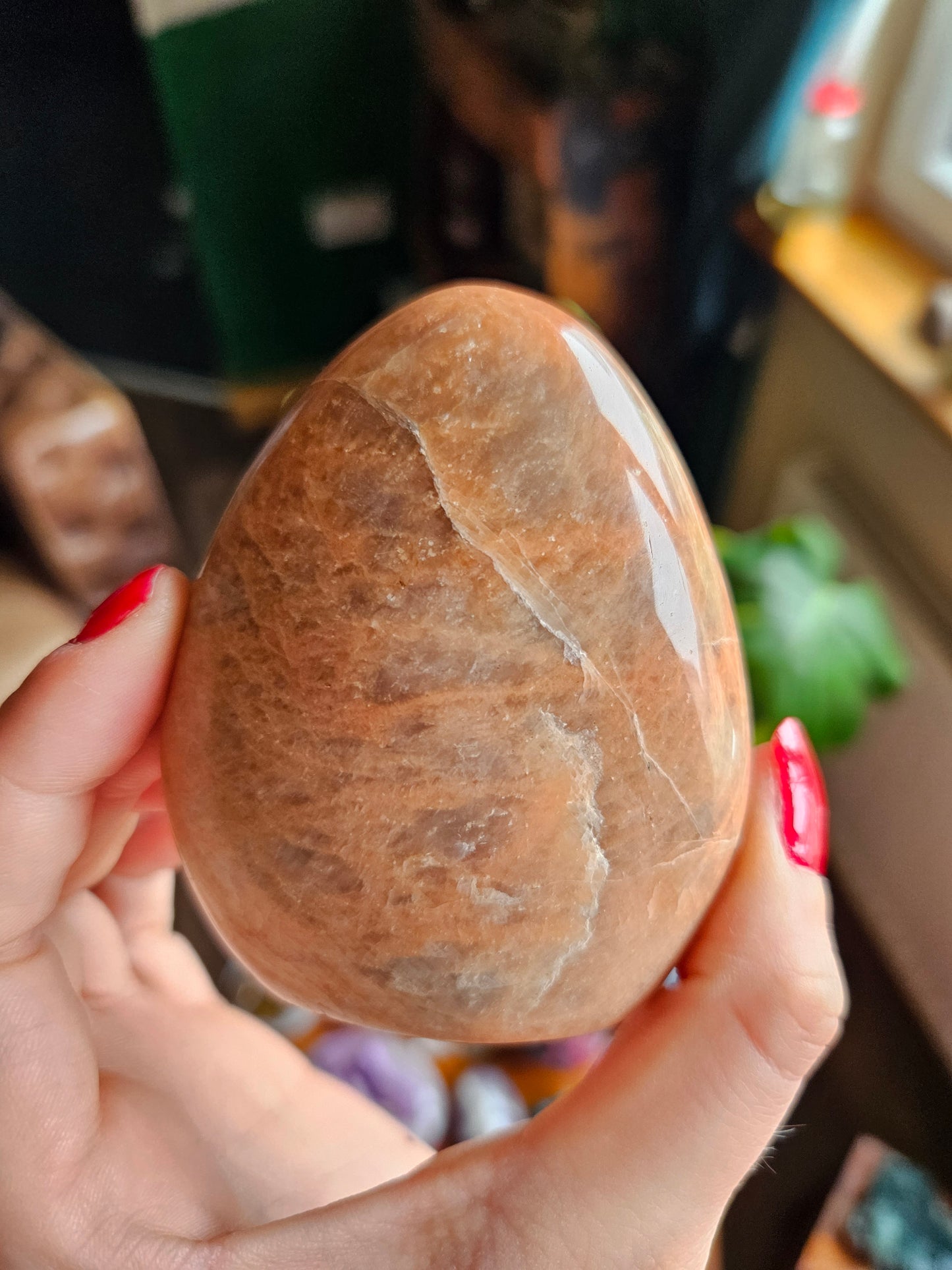Peach Moonstone freeform - A