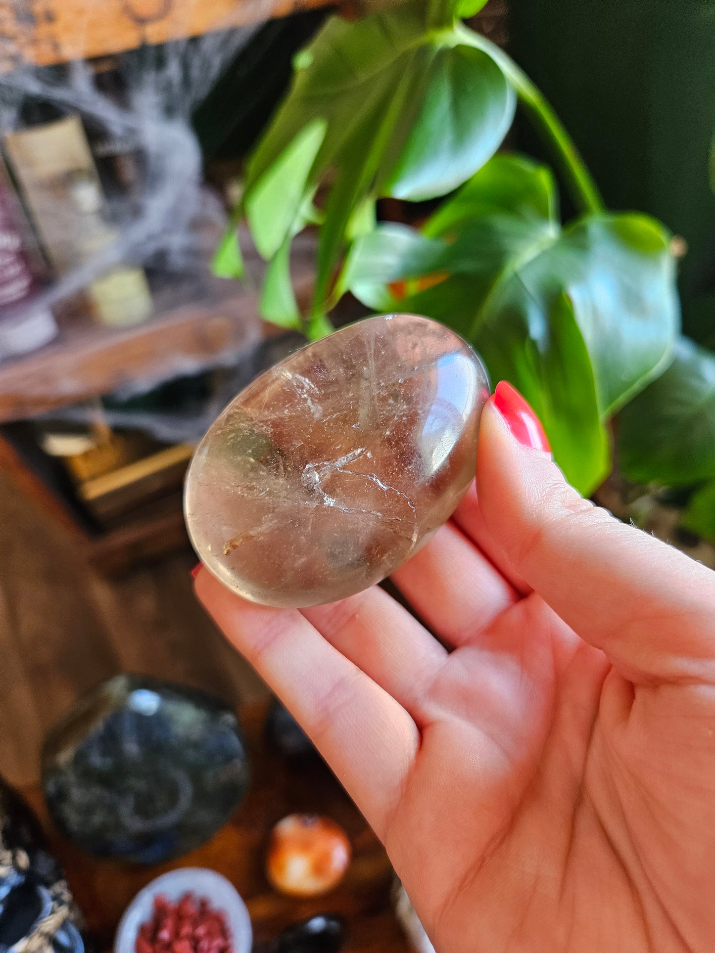 Smoky Quartz palmstone