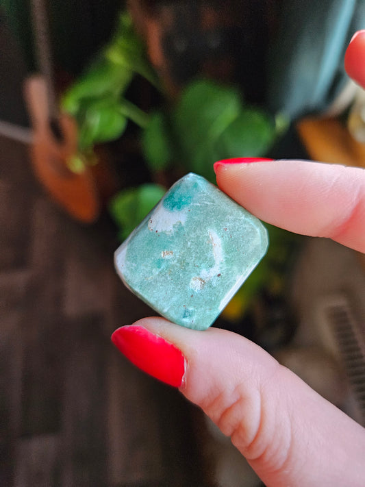 Ruby in Fuschite tumblestone