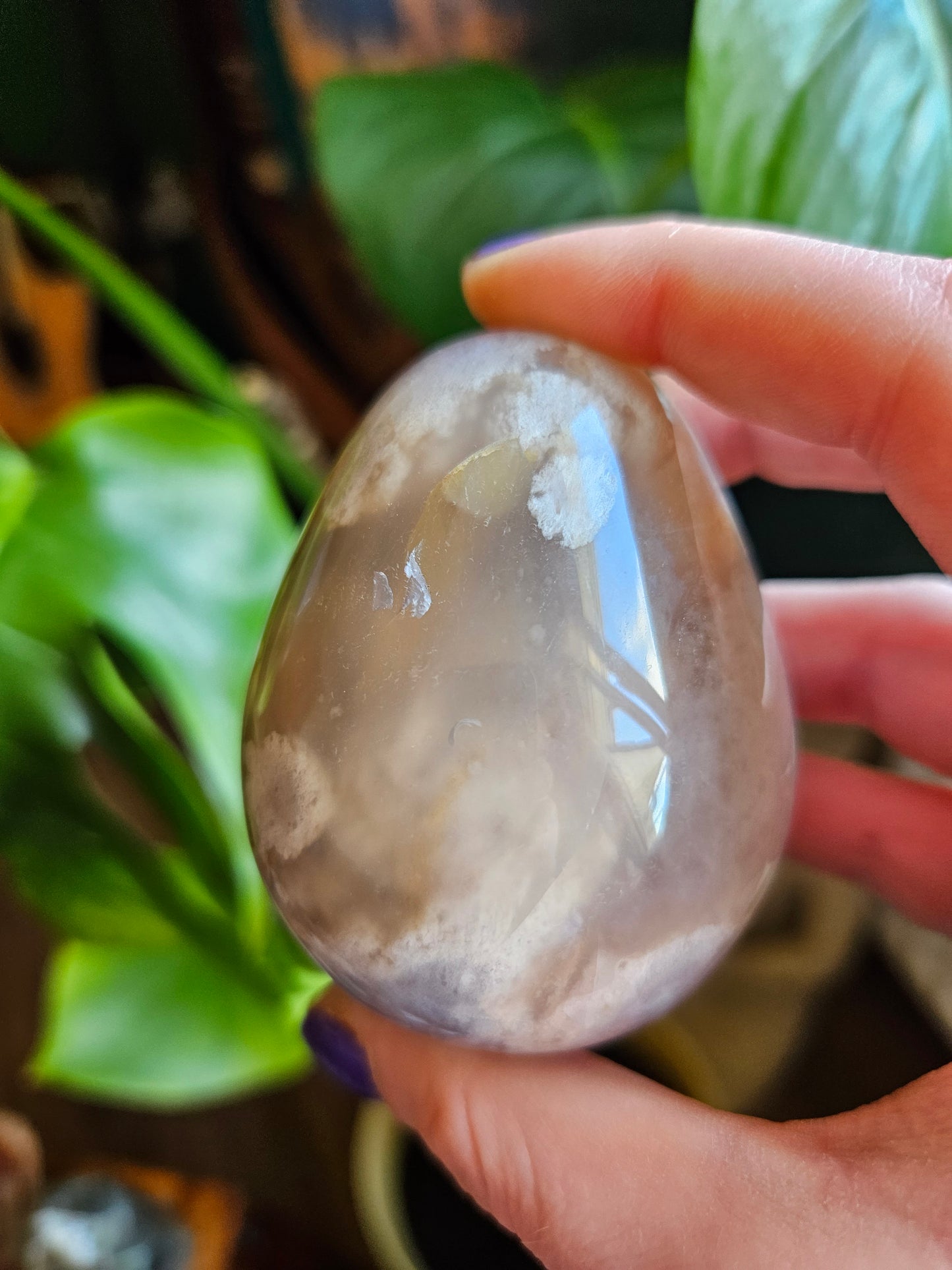 Flower Agate egg