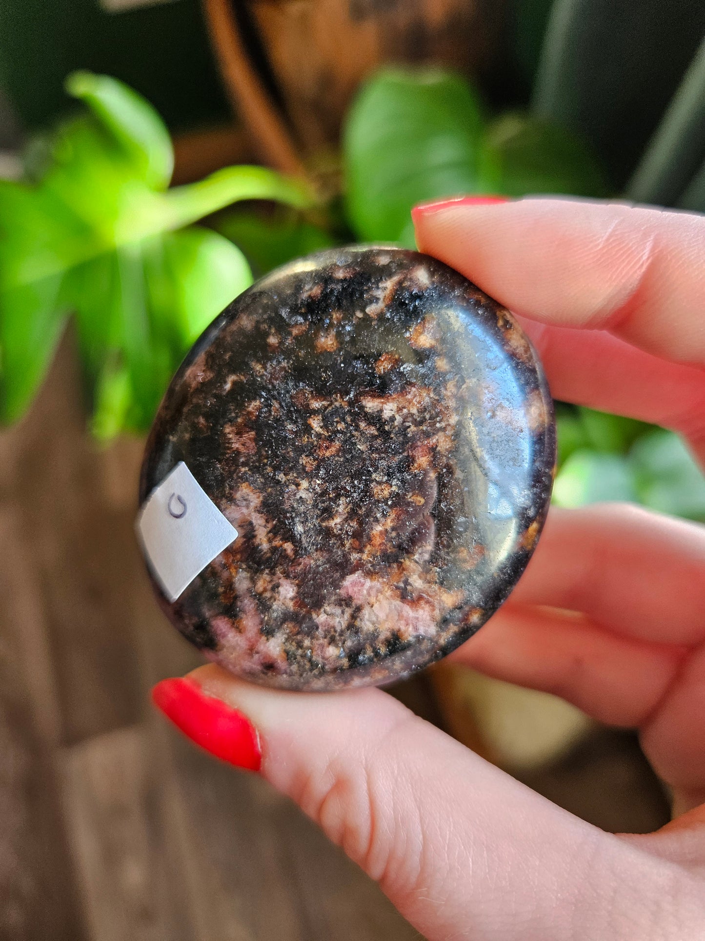 Rhodonite palmstone