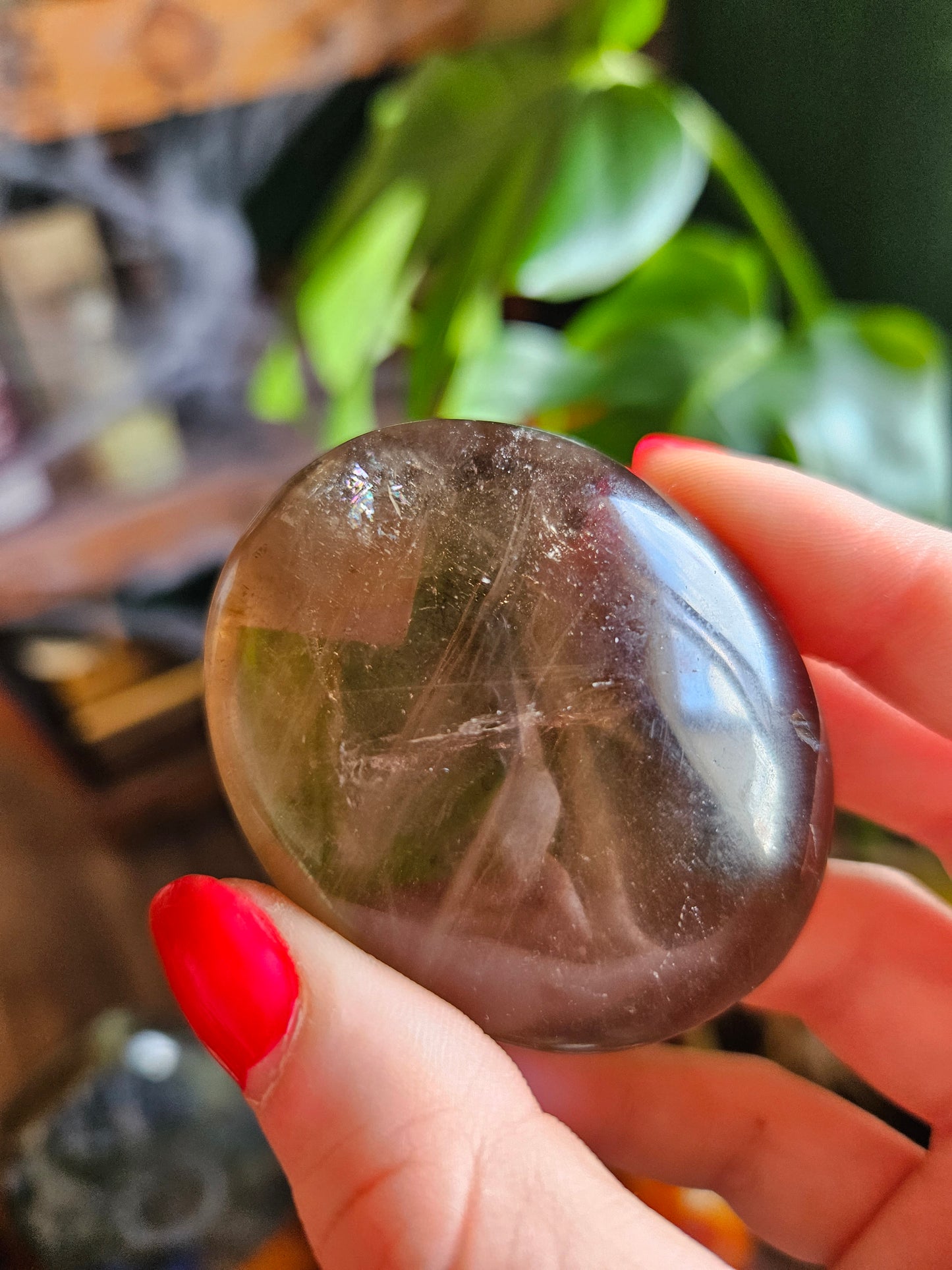 Smoky Quartz palmstone