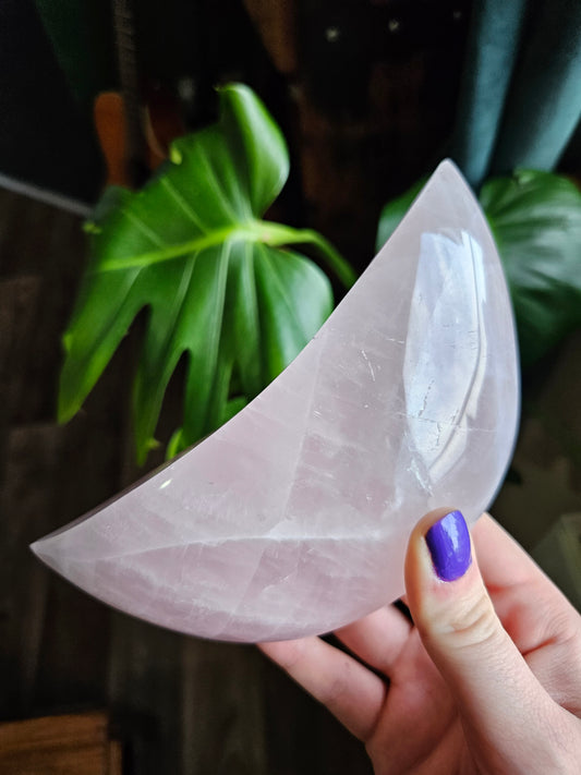 Large Rose Quartz Moon