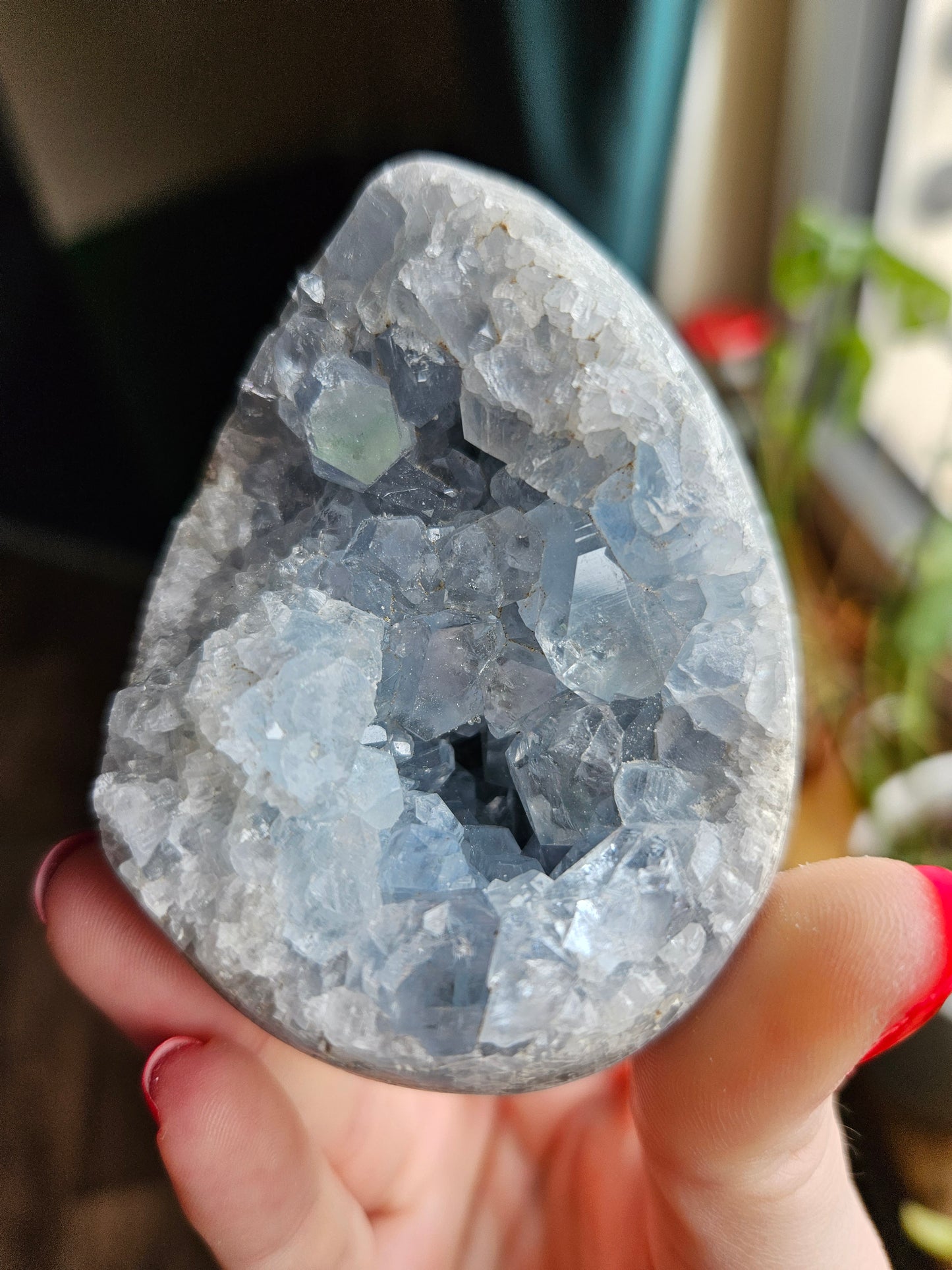 Blue Celestite egg - 315g
