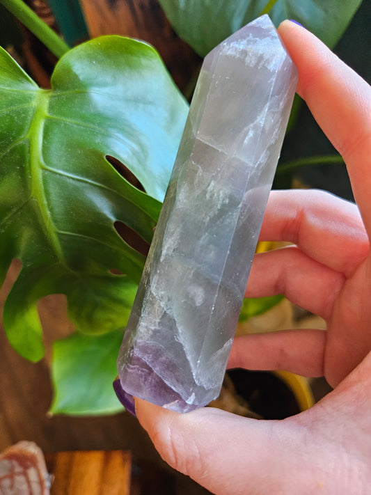 Banded Green Fluorite tower