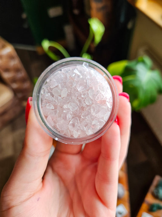Rose Quartz chips - 50g pot