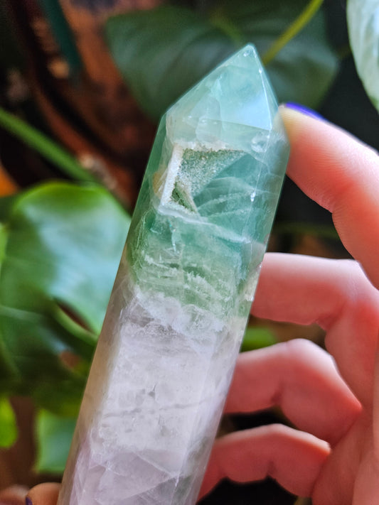 Large Green Fluorite tower