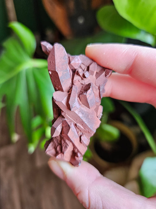 Red Hematite on Quartz