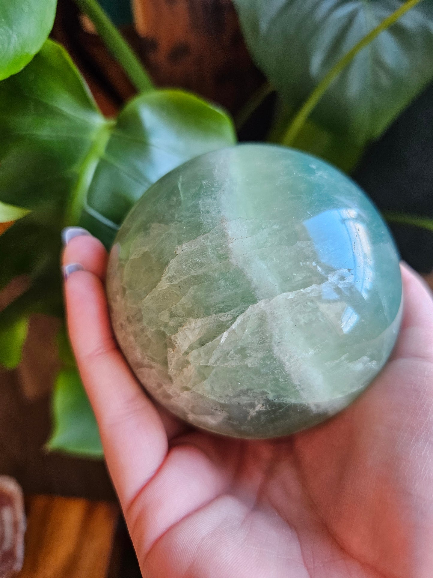 XL Green Fluorite planet