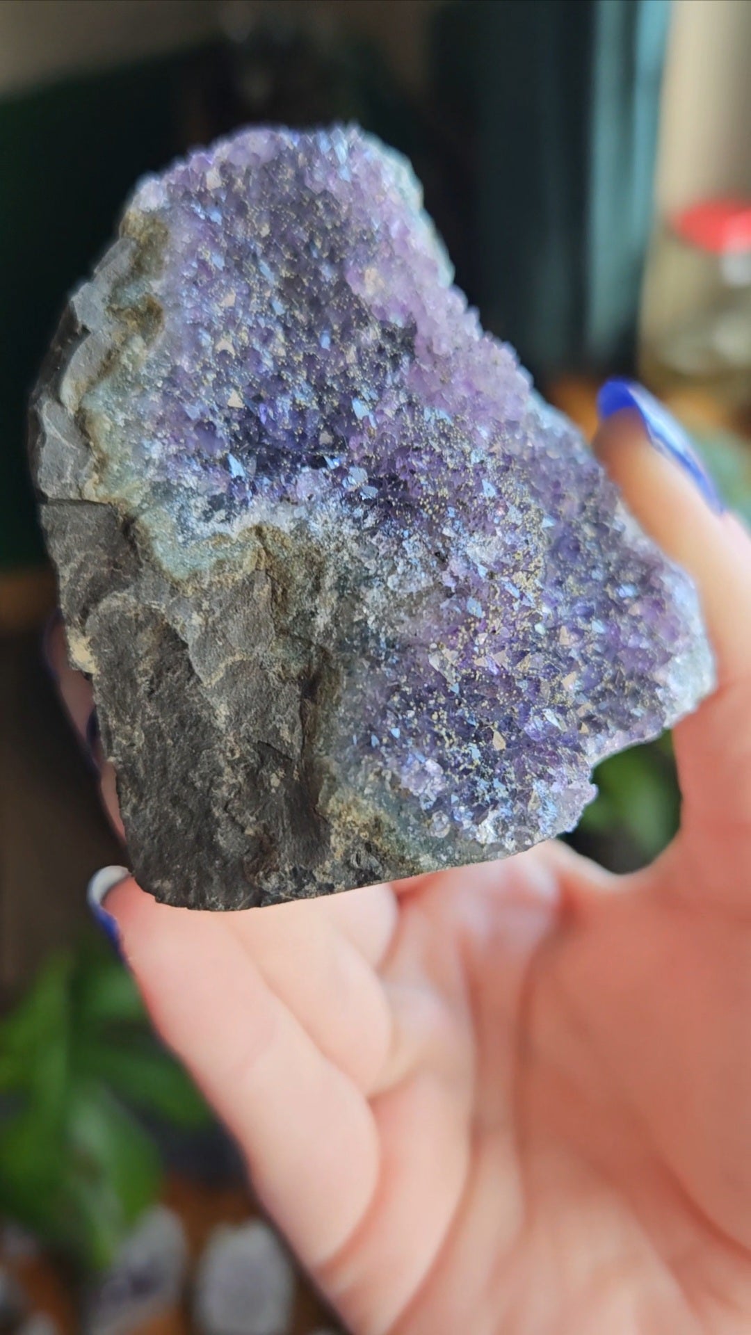 Amethyst with Hematite flakes - 224g