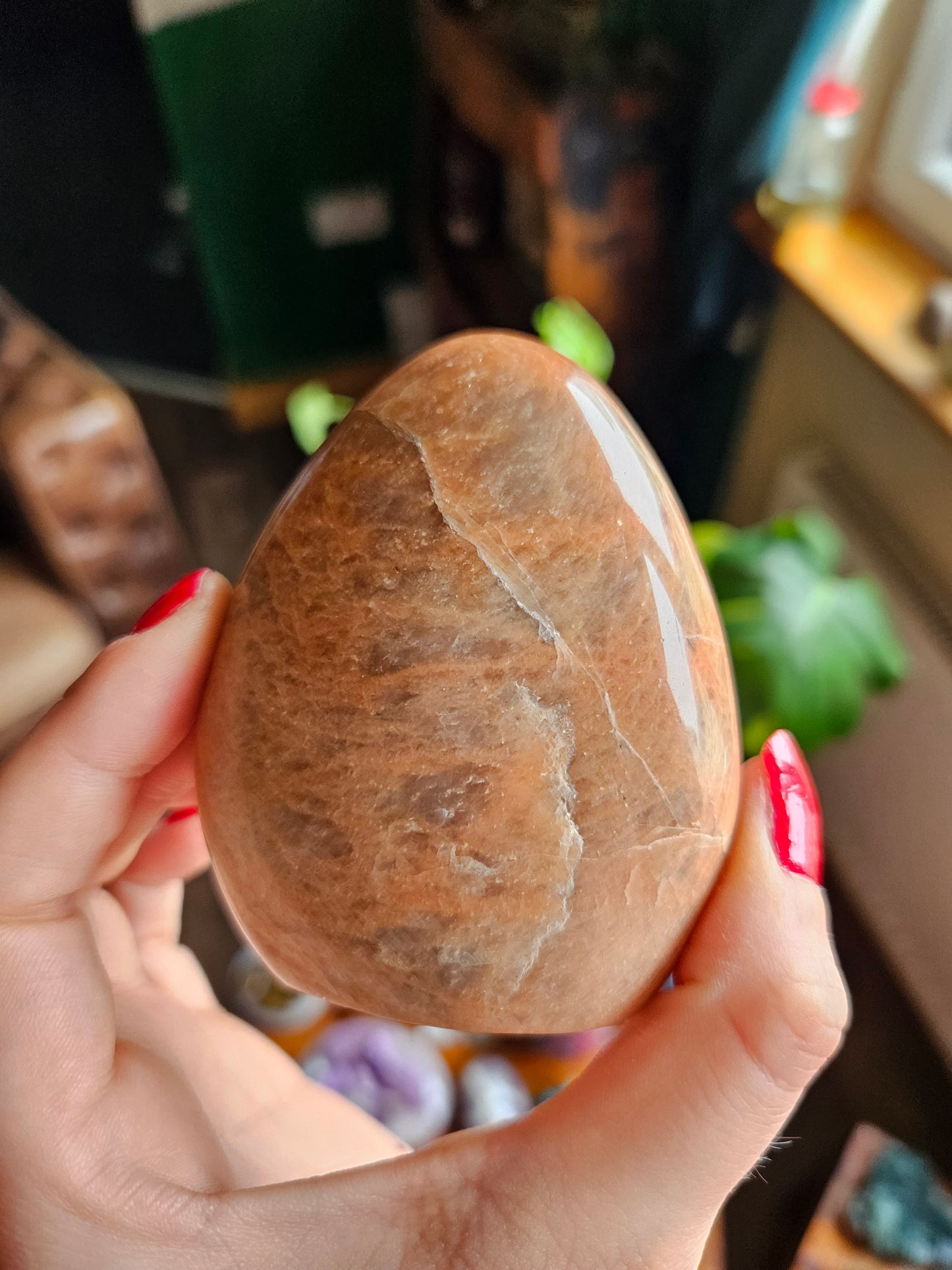 Peach Moonstone freeform - A