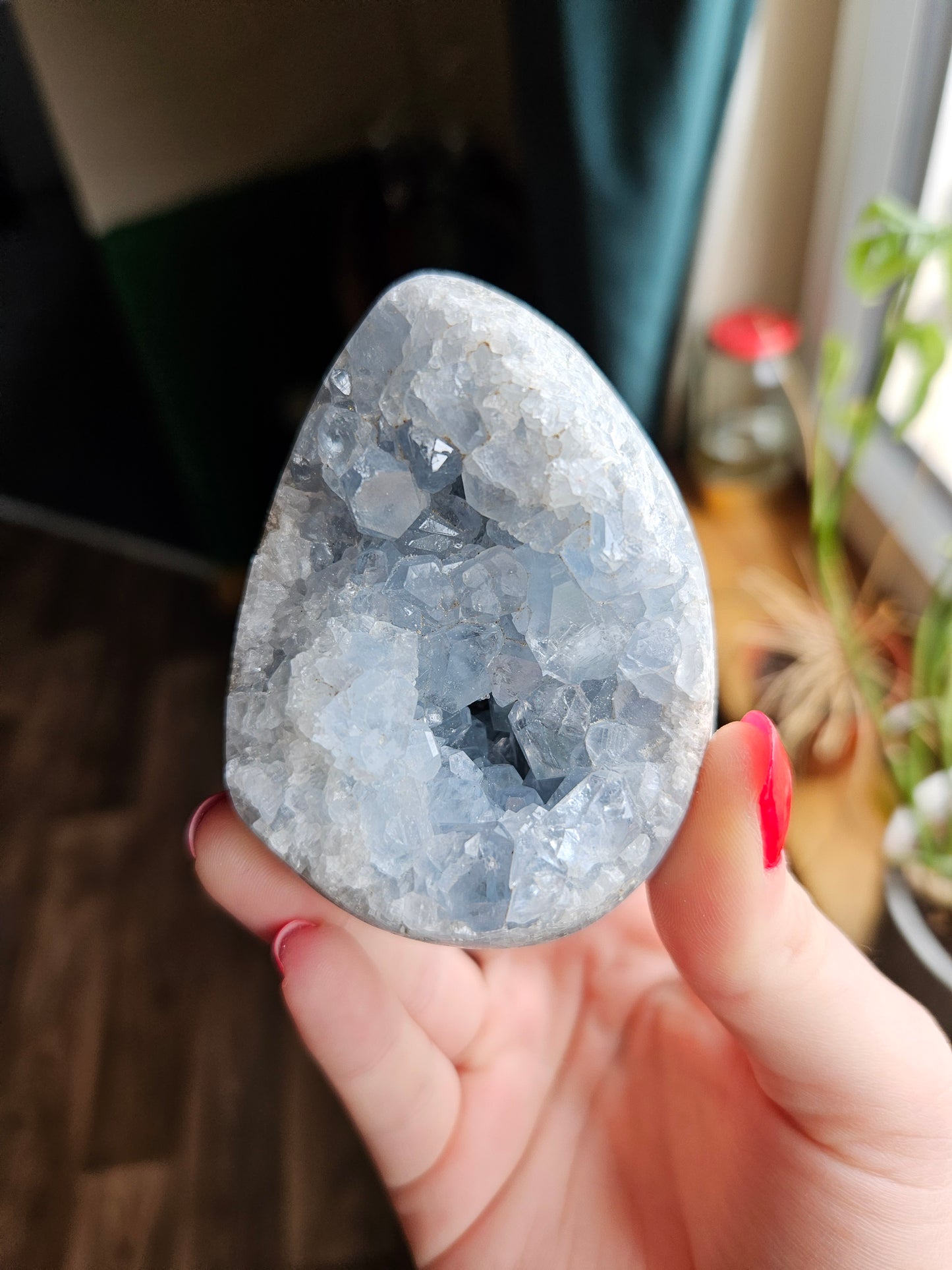 Blue Celestite egg - 315g