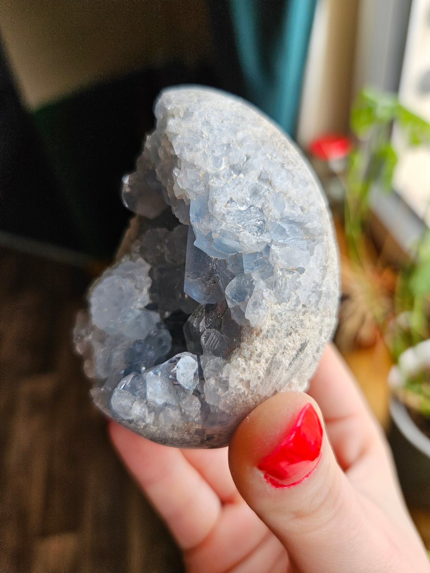 Blue Celestite egg - 315g