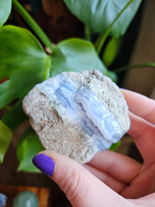 Raw Blue Lace Agate geode
