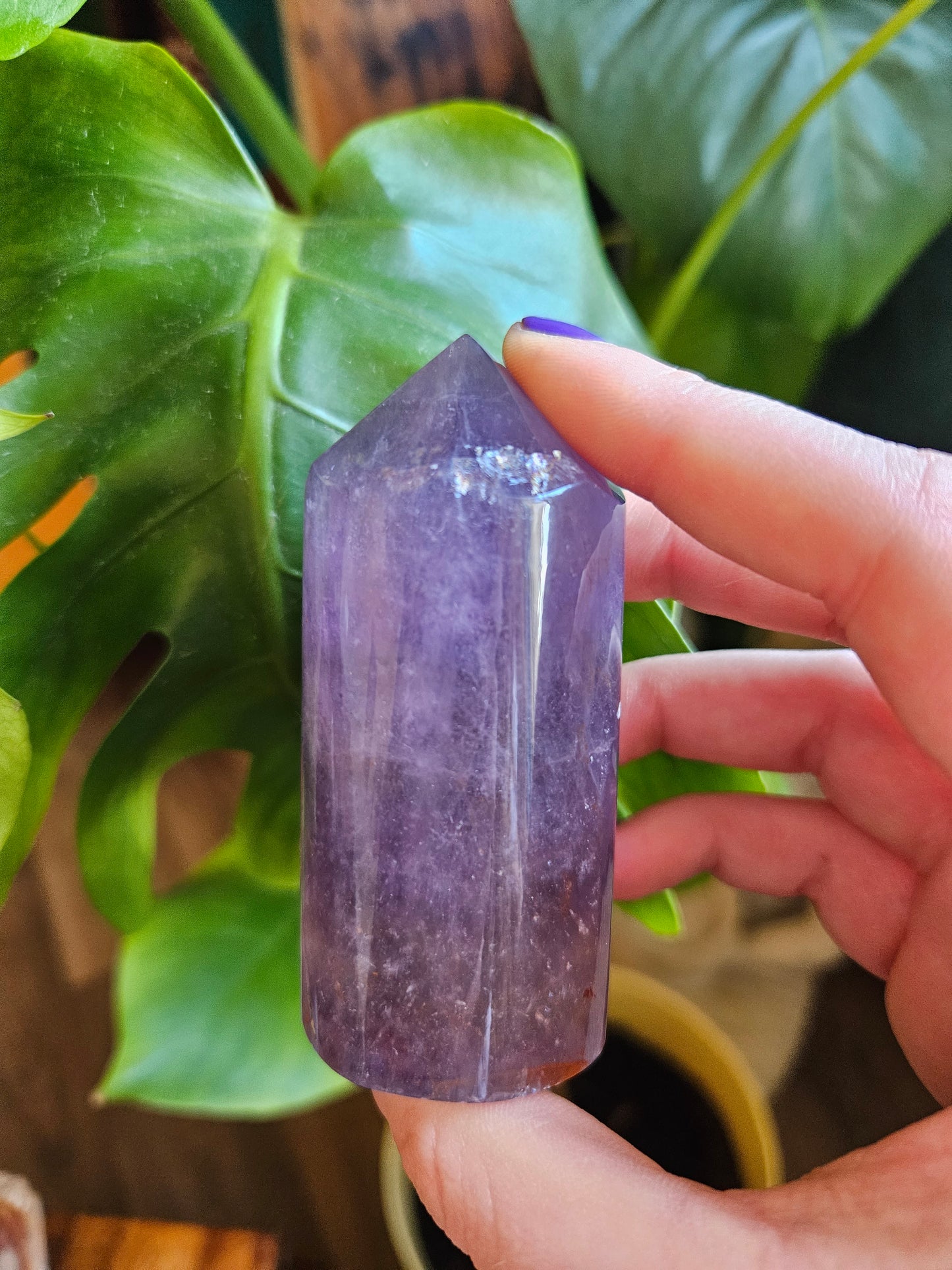 Cylindrical Purple Fluorite tower