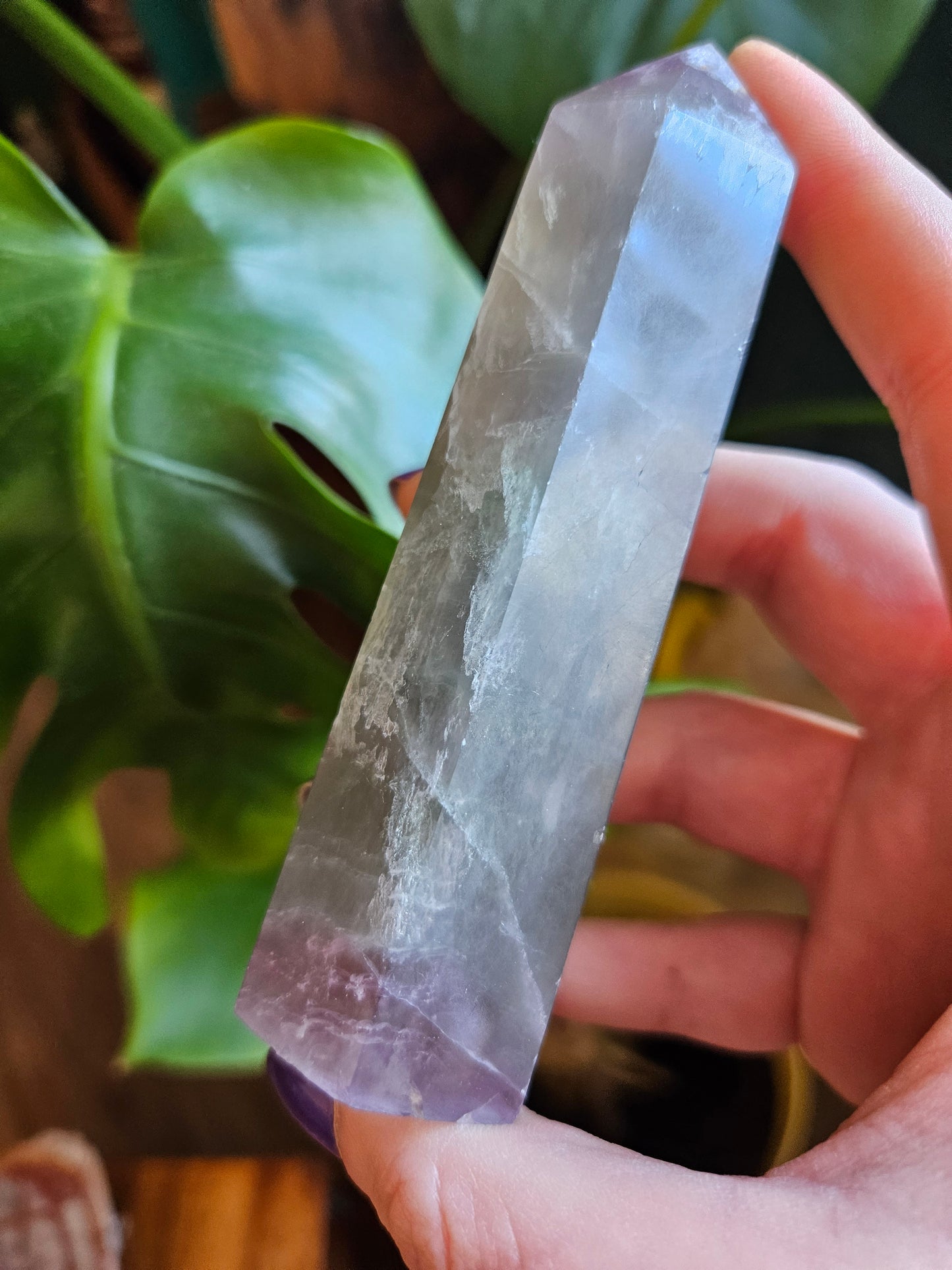 Banded Green Fluorite tower