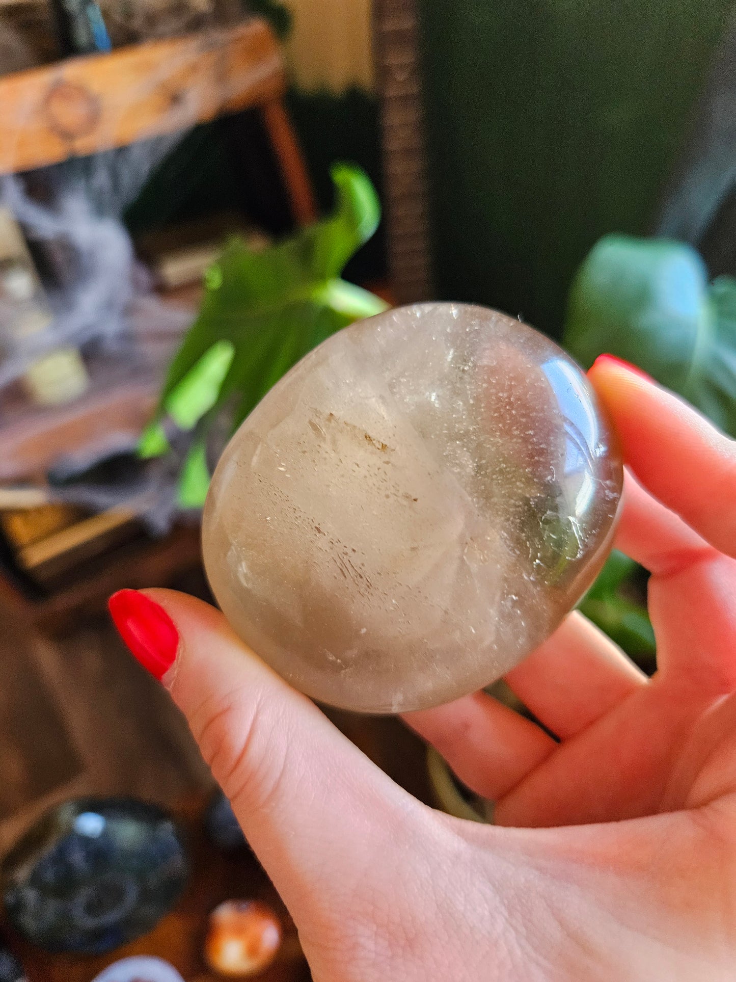 Smoky Quartz palmstone