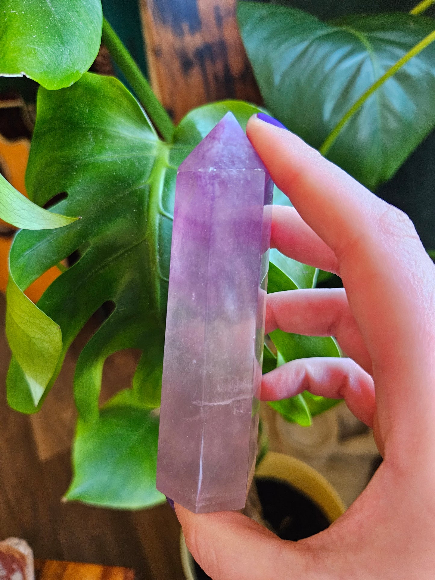 Tall Purple Fluorite tower