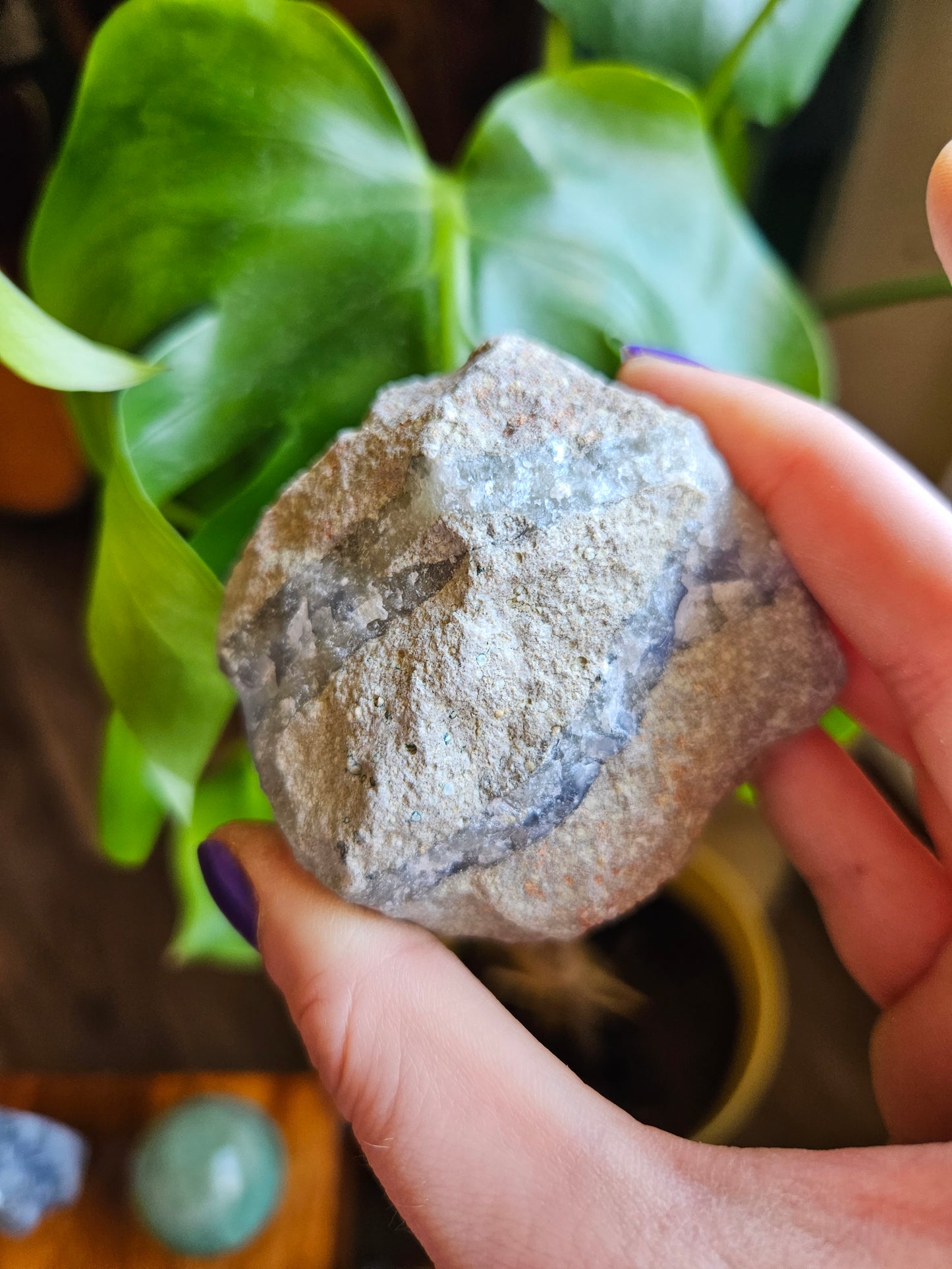Raw Blue Lace Agate geode