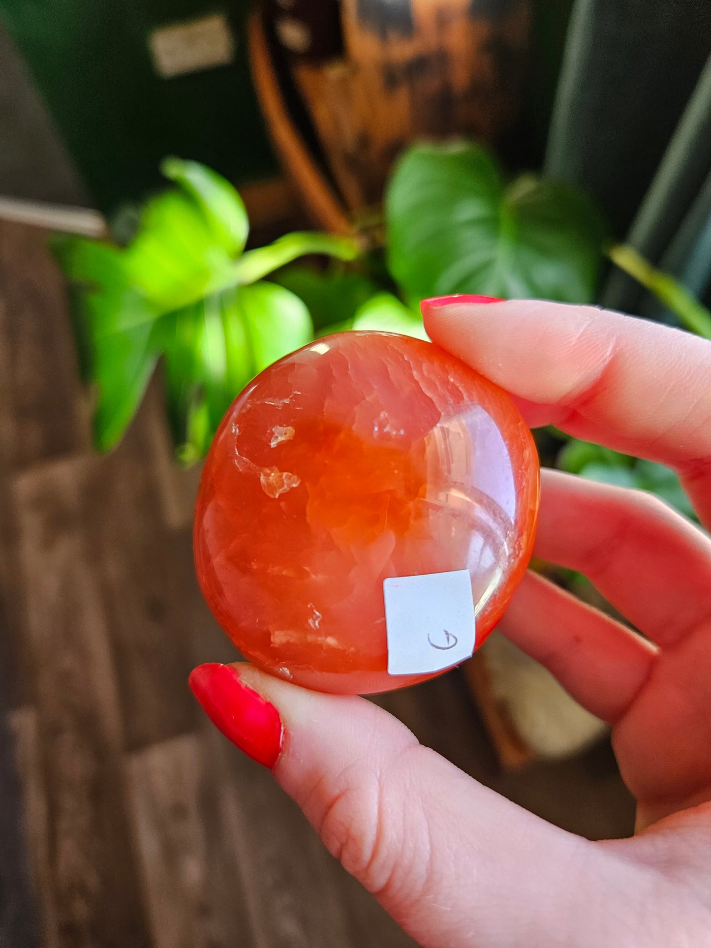 Orange Carnelian palmstone