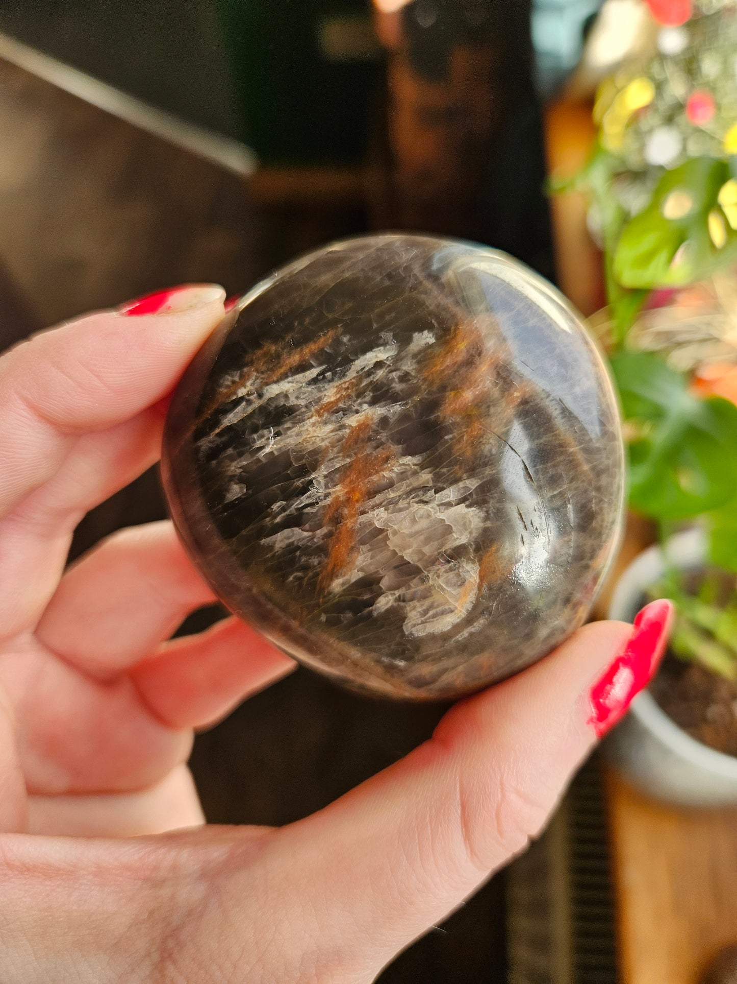 Black Moonstone palmstone