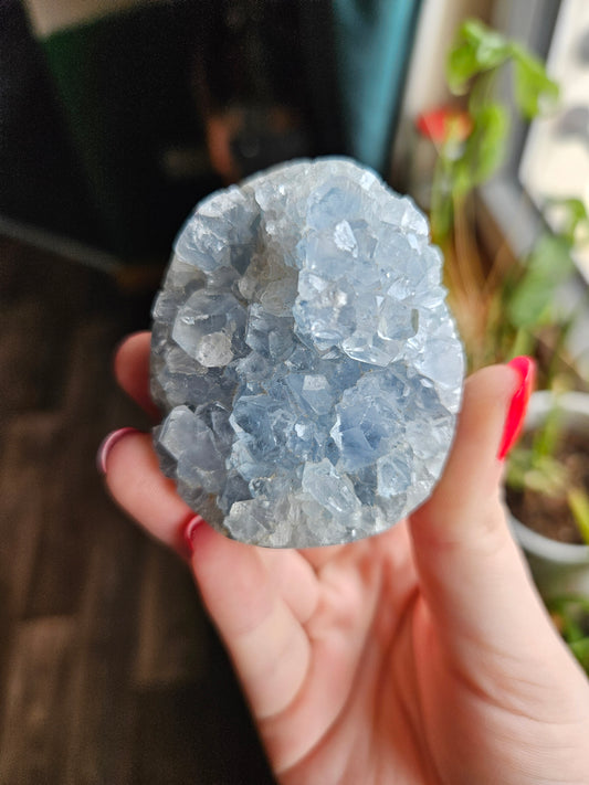 Blue Celestite egg - 244g