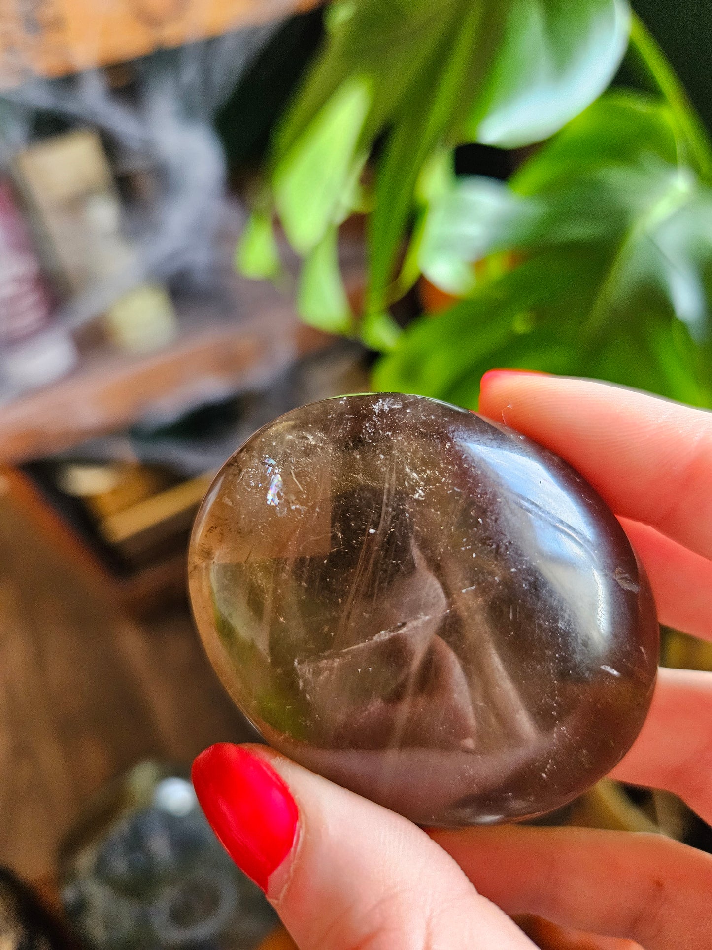 Smoky Quartz palmstone