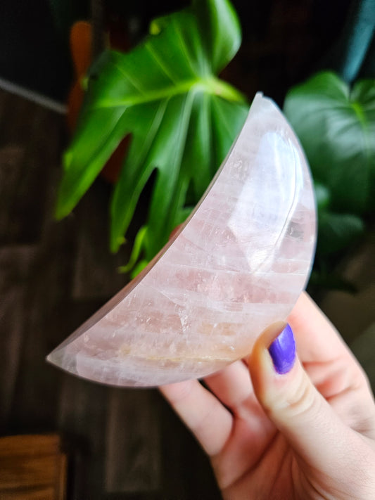 Small Rose Quartz Moon