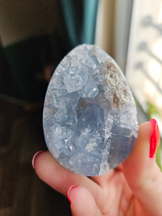 Blue Celestite egg - 157g