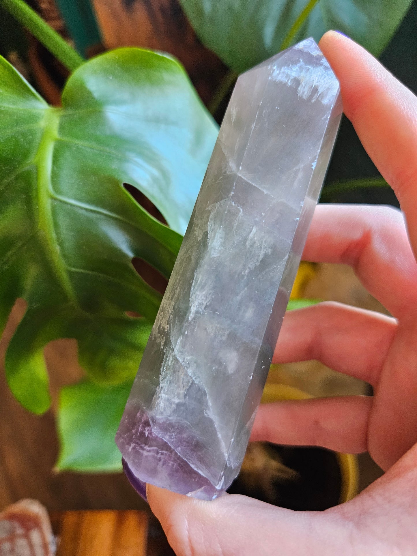 Banded Green Fluorite tower