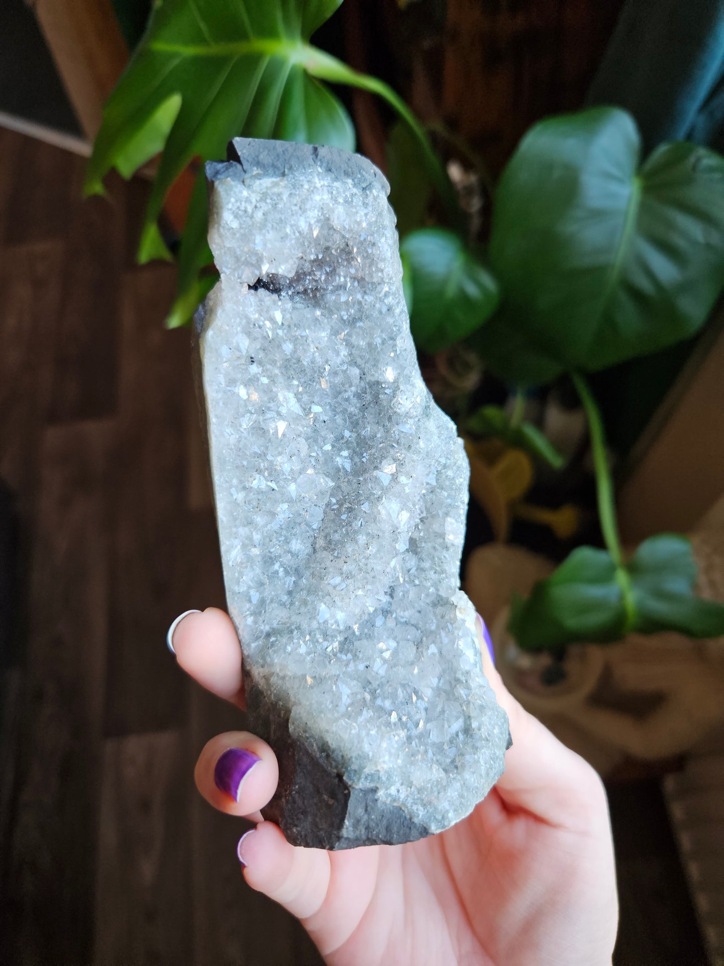 Smoky Amethyst pillar geode