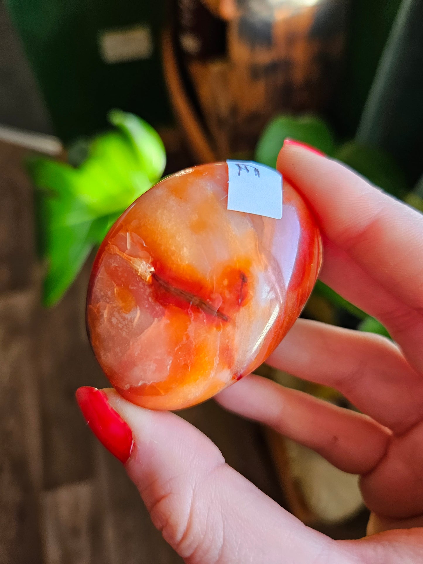 Peach Carnelian palmstone