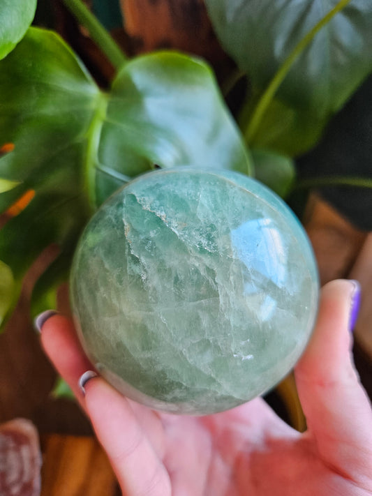 Large Green Fluorite planet