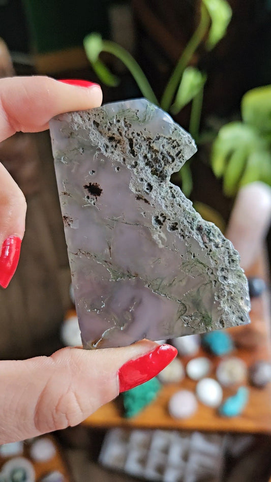 Purple Moss Agate slab - 26g