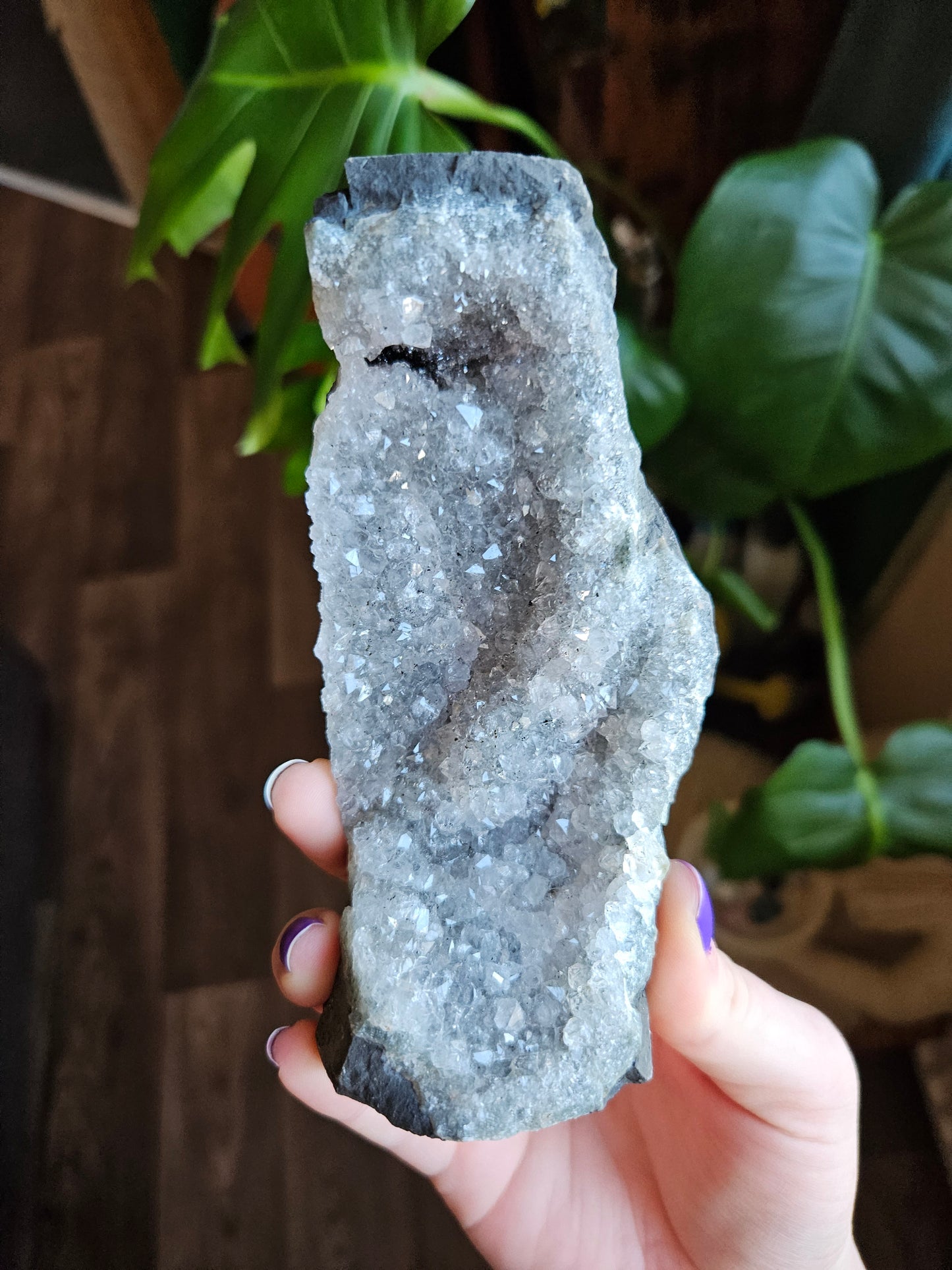 Smoky Amethyst pillar geode